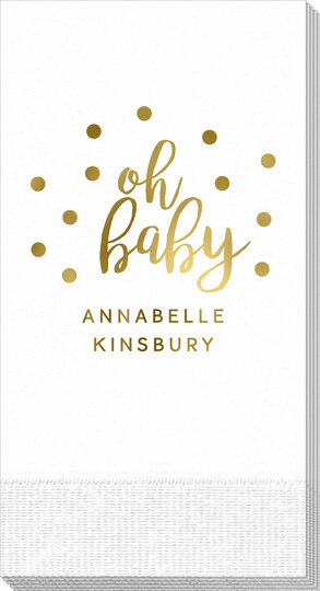 Confetti Dots Oh Baby Guest Towels